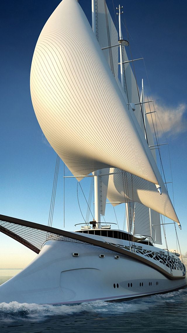640x1136 Luxury Yacht - ocean iPhone Wallpaper