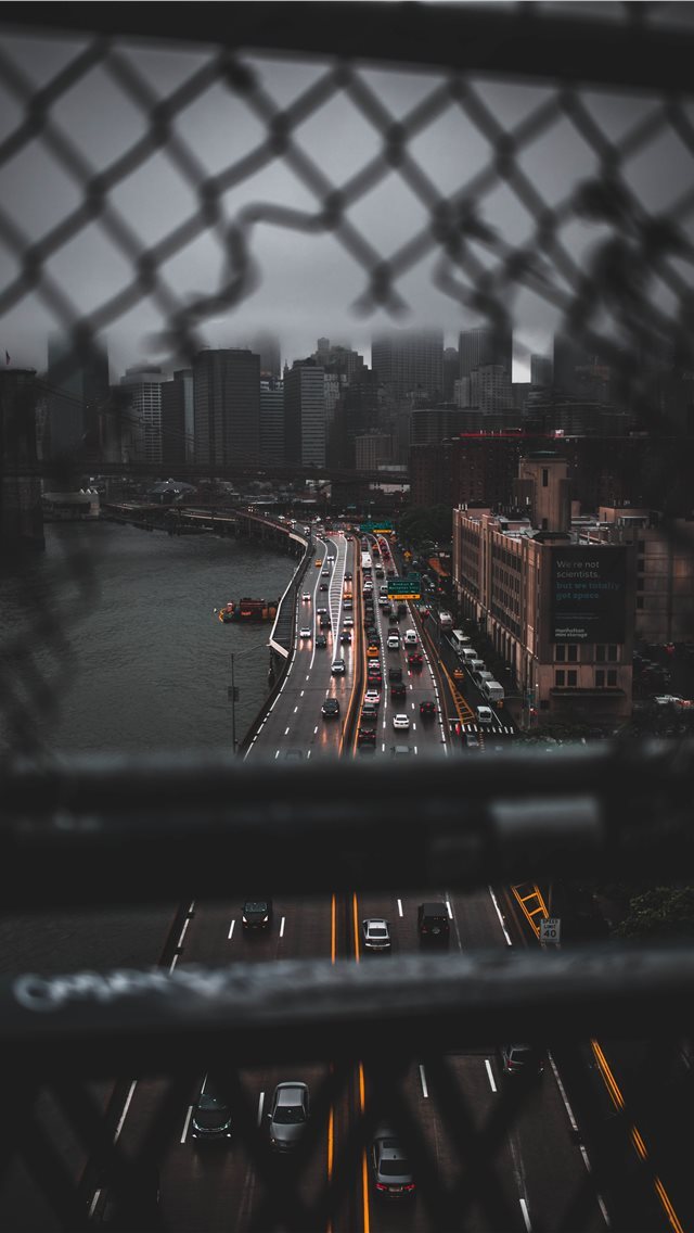640x1136 Manhattan Bridge  New York  United States - fence iPhone Wallpaper