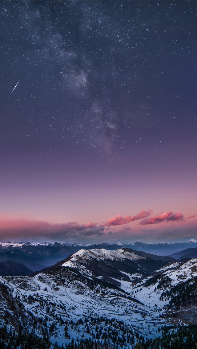 640x1136 Mountain Milky Way - italy iPhone Wallpaper