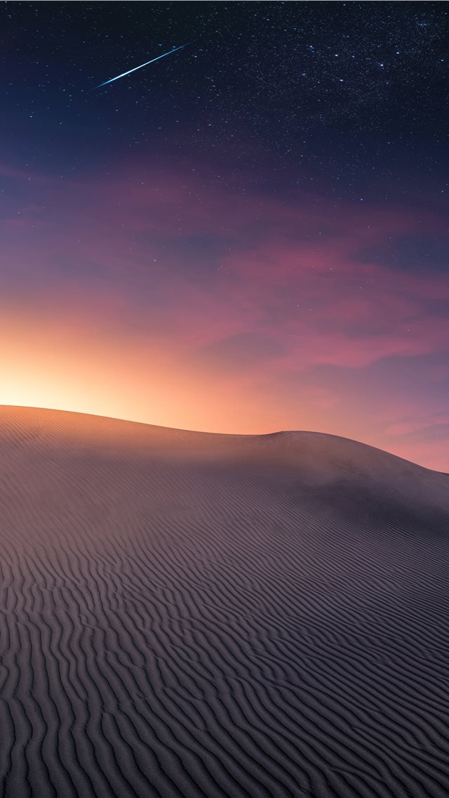 640x1136 Desert Landscape   Sunset and Comet - spain iPhone Wallpaper
