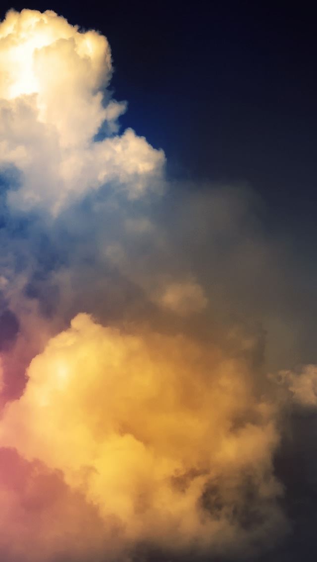 640x1136 Rainbow Above Clouds - sunshine iPhone Wallpaper