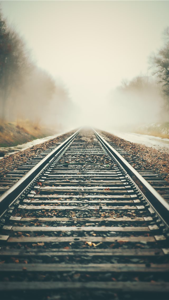 640x1136 Destination Unknown - train track iPhone Wallpaper