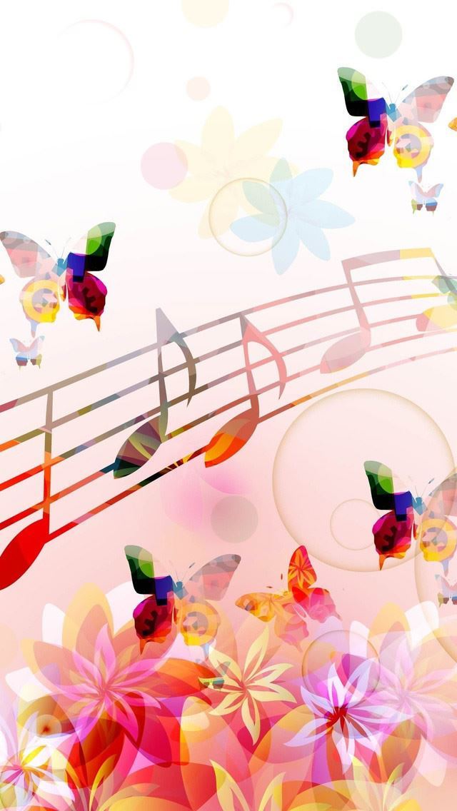 1284x2778 Musical Notes Butterflies - butterflies iPhone Wallpaper
