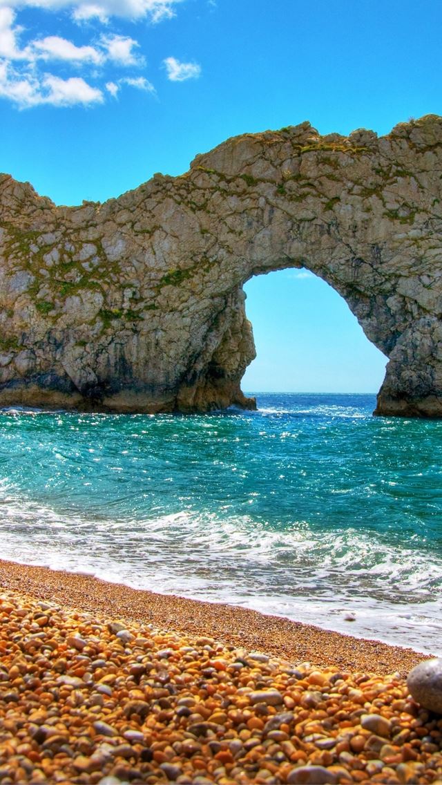 640x1136 Durdle Door in Summer - sea iPhone Wallpaper
