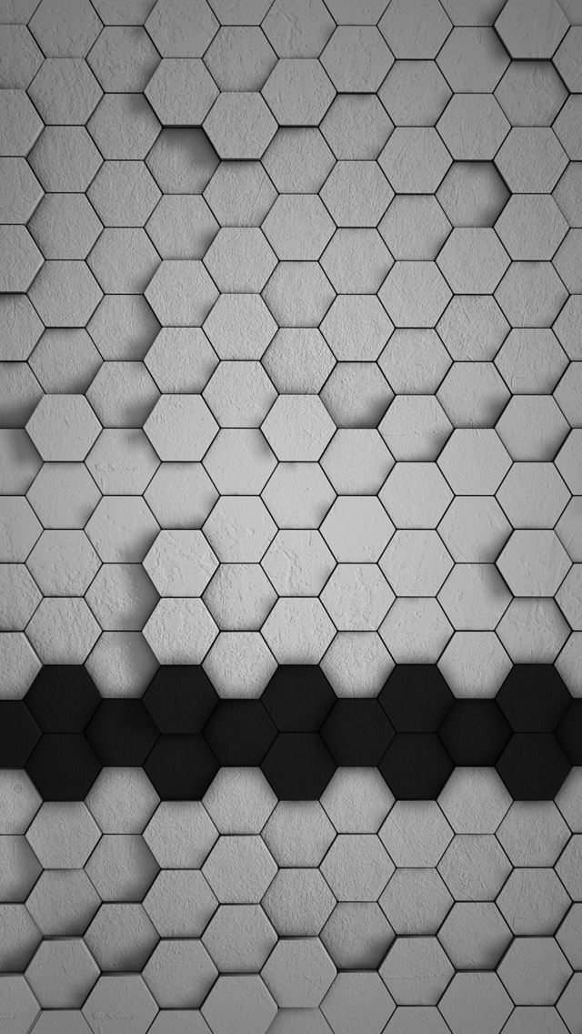 Hexagons 3d iPhone wallpaper 