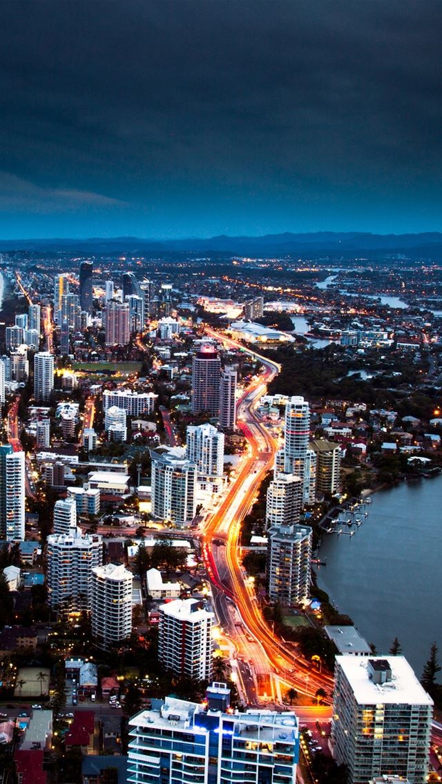640x1136 Golden City -  iPhone Wallpaper