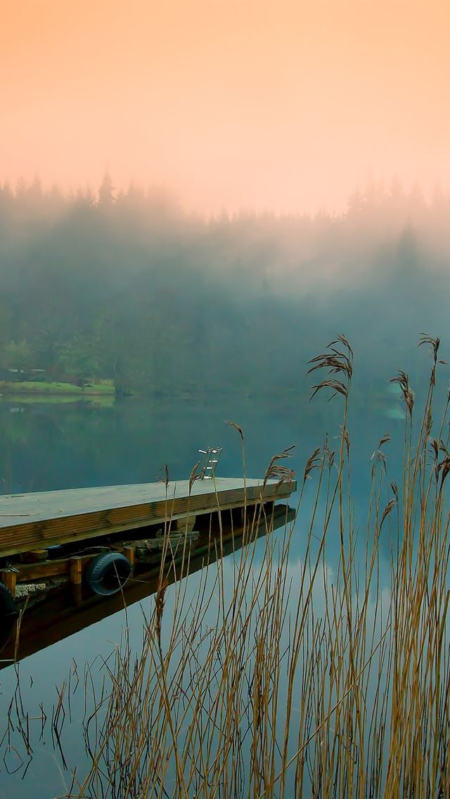 640x1136 Lake Pontoon Bridge - lake iPhone Wallpaper