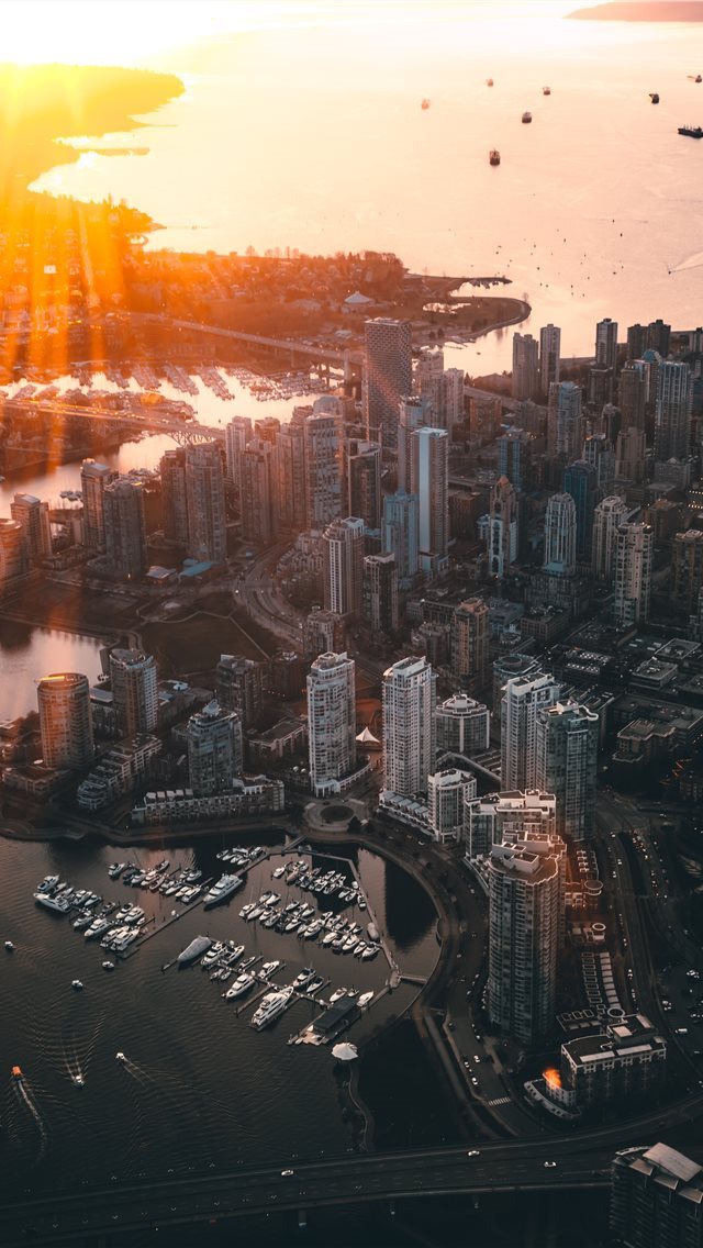 640x1136 Vancouver  Canada - aerial view iPhone Wallpaper