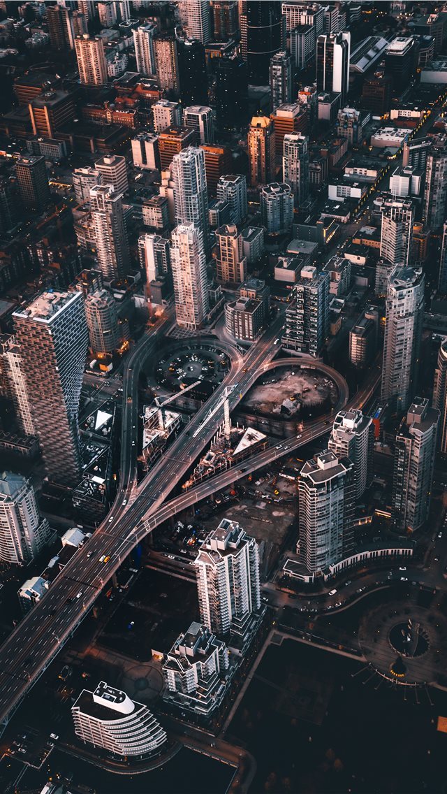 640x1136 Vancouver  Canada - aerial view iPhone Wallpaper