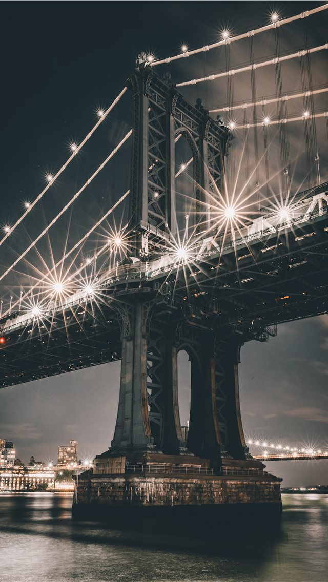 640x1136 Manhattan Bridge  New York  United States - tower iPhone Wallpaper