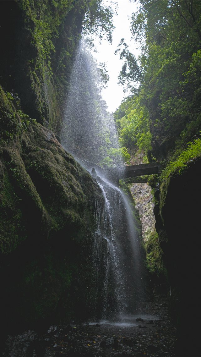 640x1136 Los Tilos  Isla de la Plama  - waterfall iPhone Wallpaper
