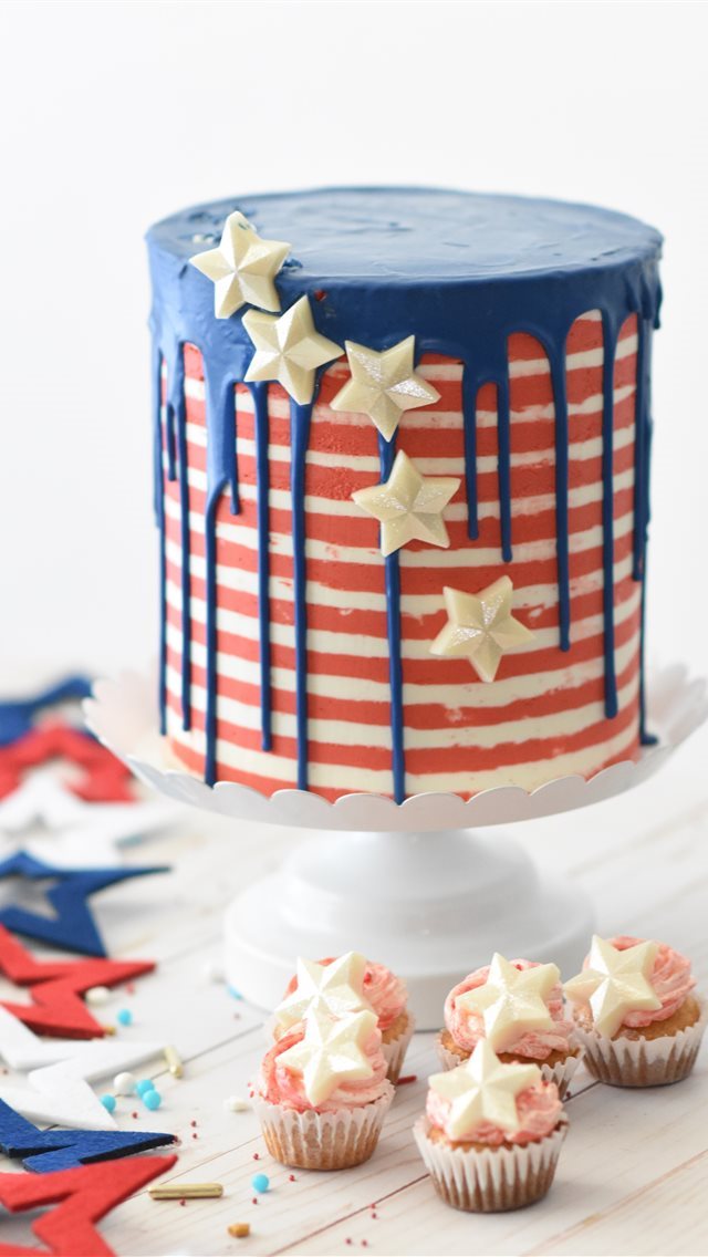640x1136 Happy Birthday America! - cake iPhone Wallpaper