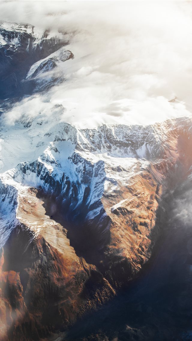 640x1136 'High above the Clouds' - mountain iPhone Wallpaper