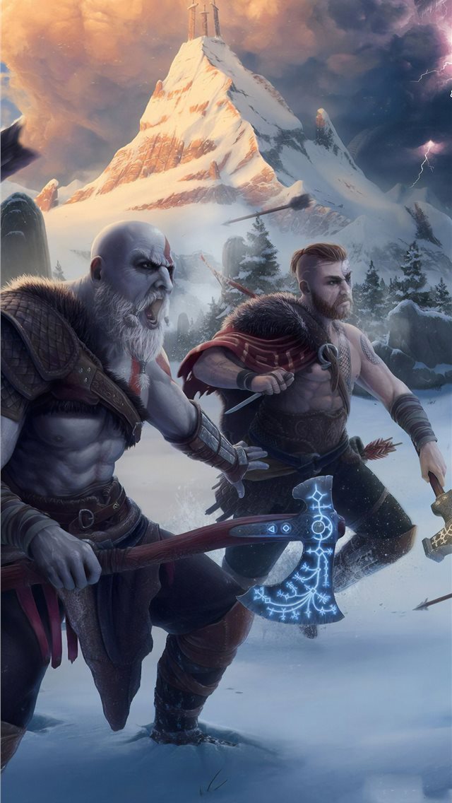 640x1136 god of war 4k artwork - digital art iPhone Wallpaper