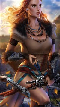 aloy horizon zero dawn game wallpaper