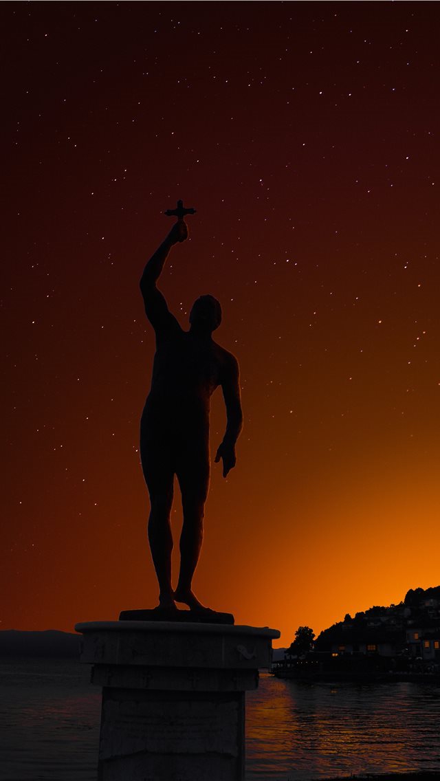640x1136 The monument “Catcher of the Cross” represents t... - ohrid iPhone Wallpaper
