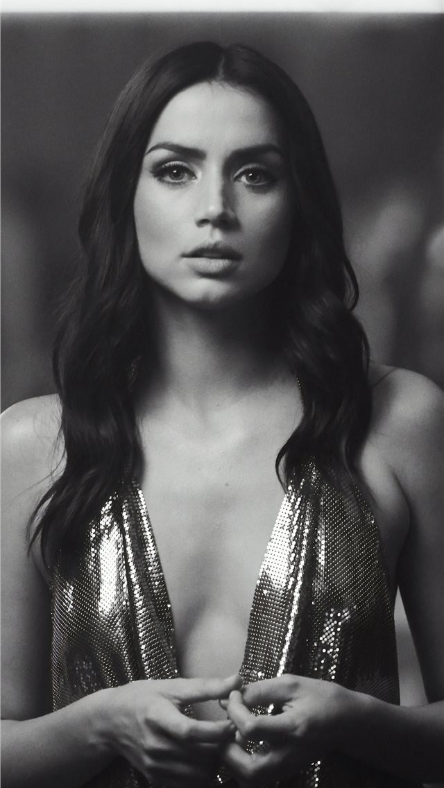 640x1136 ana de armas monochrome 2019 - ana de armas iPhone Wallpaper