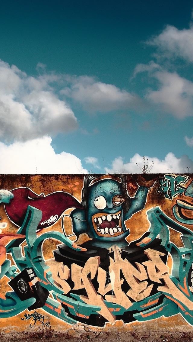 640x1136 Graffiti Wall Art -  iPhone Wallpaper