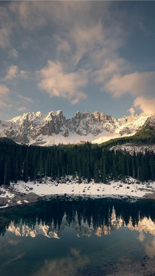 640x1136 karersee Italy - fir iPhone Wallpaper