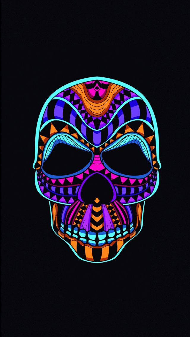640x1136 skull dark minimal 4k - skull iPhone Wallpaper
