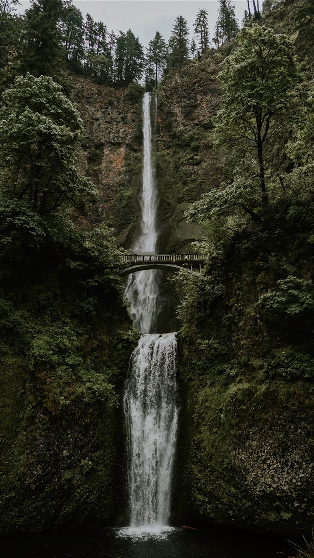 640x1136 Benson Bridge Multnomah Falls - explore iPhone Wallpaper