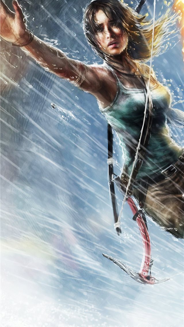 640x1136 lara croft tomb raider art 4k - tomb raider iPhone Wallpaper