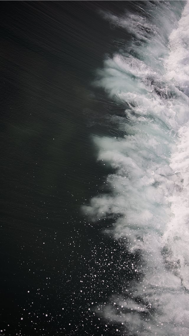 aerial photo of crashing water iPhone wallpaper 