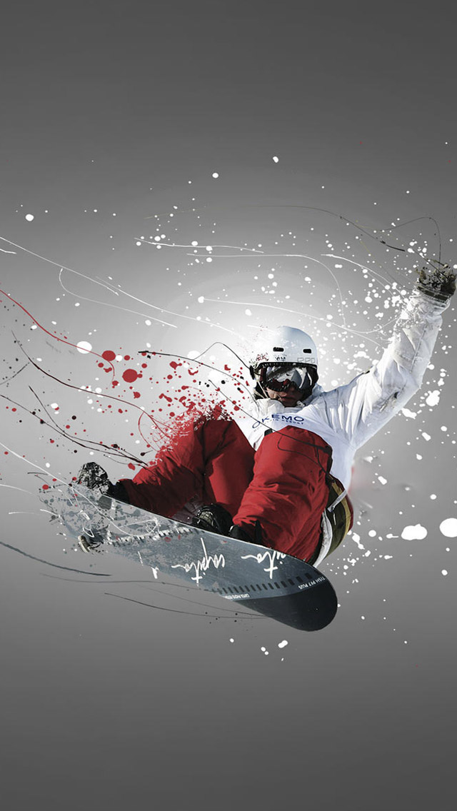 Snowboarder Sport iPhone wallpaper 