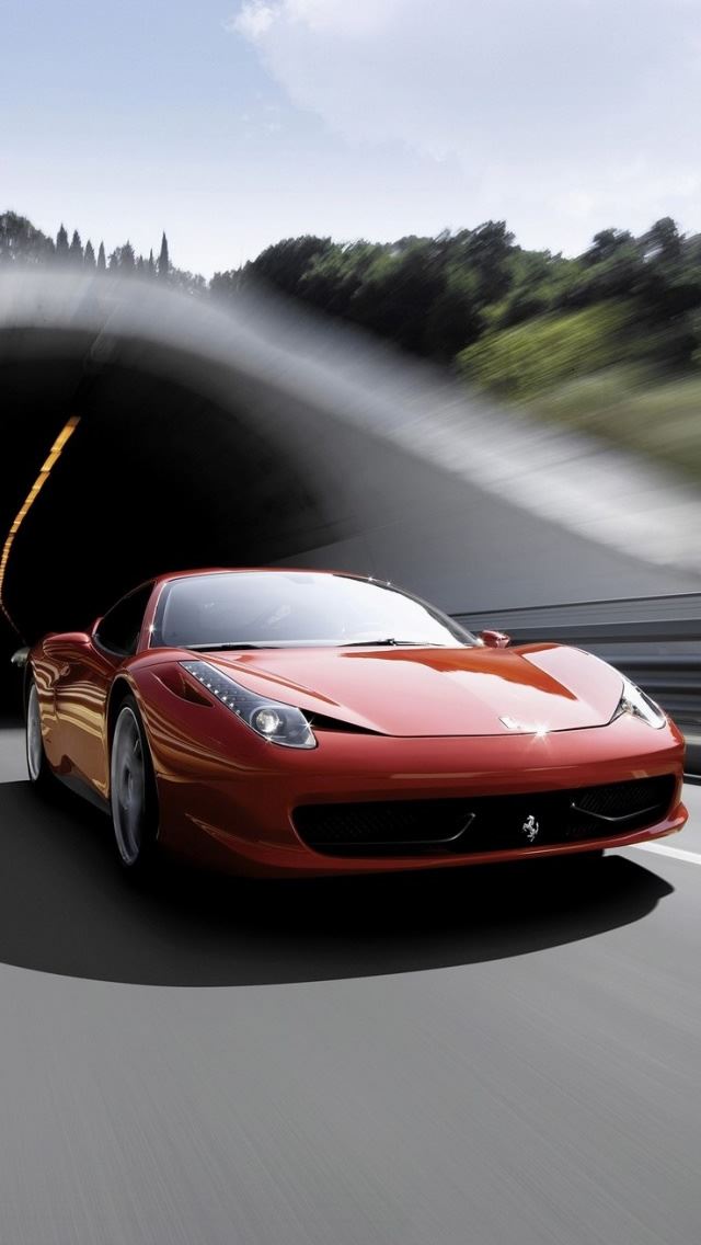640x1136 Ferrari 12 - tree iPhone Wallpaper