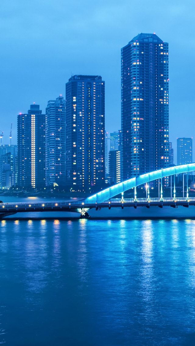 640x1136 Tokyo Night Landscape -  iPhone Wallpaper