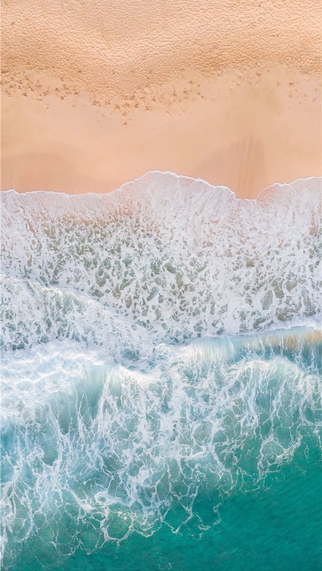 640x1136 aerial photography of waves splashing on white san... - texture iPhone Wallpaper
