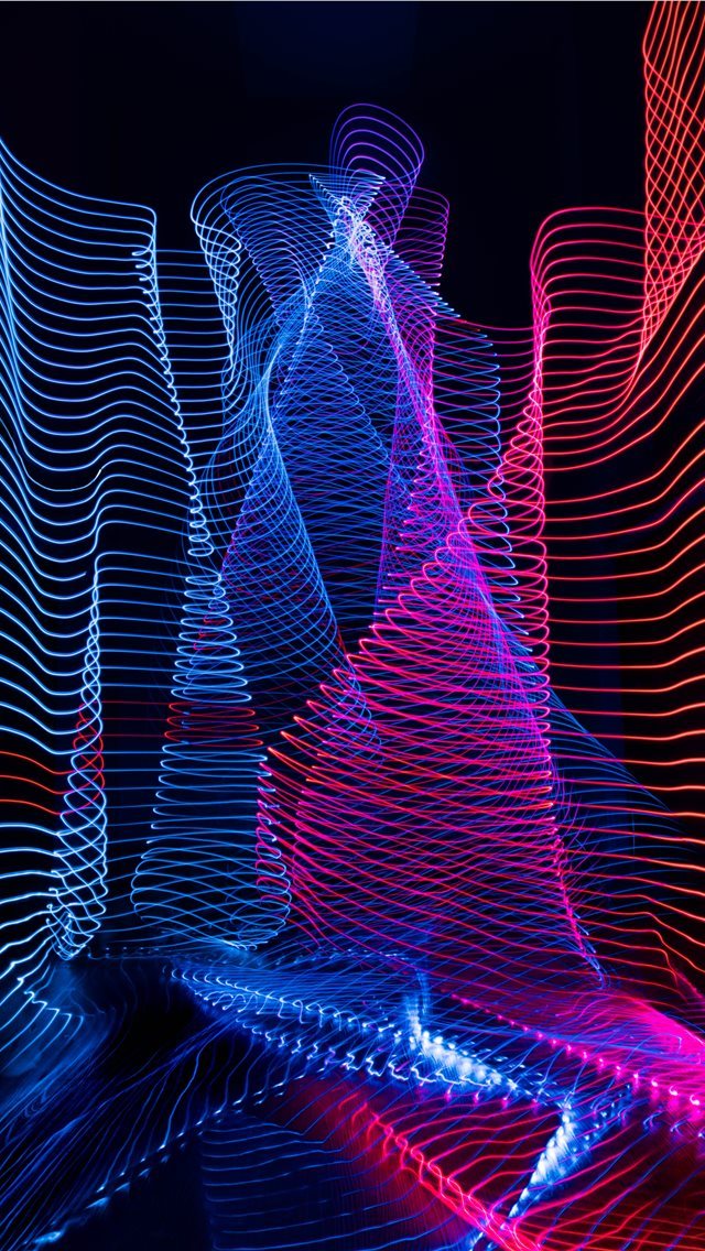 640x1136 blue red and pink abstract artwork - screen iPhone Wallpaper