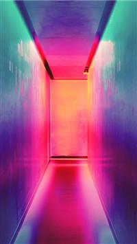 multicolored hallway wallpaper