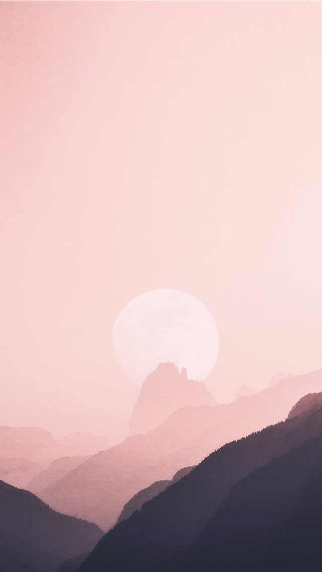 640x1136 moon near mountain ridge - moon iPhone Wallpaper