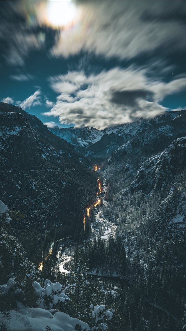 640x1136 view of a winding river - scenery iPhone Wallpaper