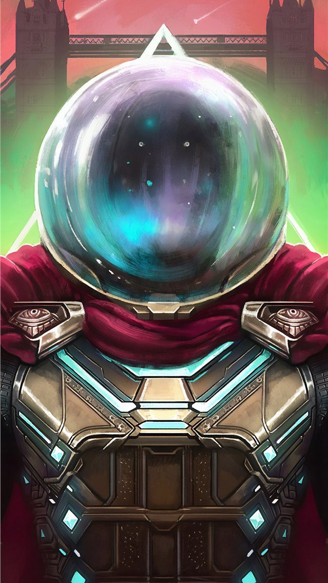 640x1136 spider man far from home mysterio art 4k - 2019 movies iPhone Wallpaper