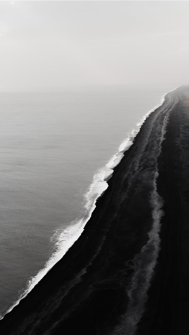 high angle photography of seashore iPhone wallpaper 
