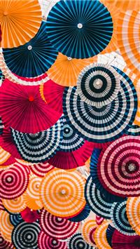 assorted color umbrella wallpaper