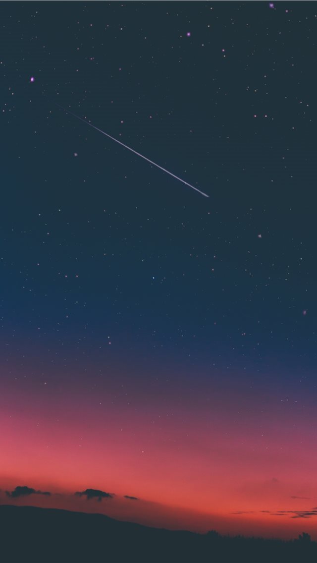 640x1136 shooting star in night sky - toluca iPhone Wallpaper