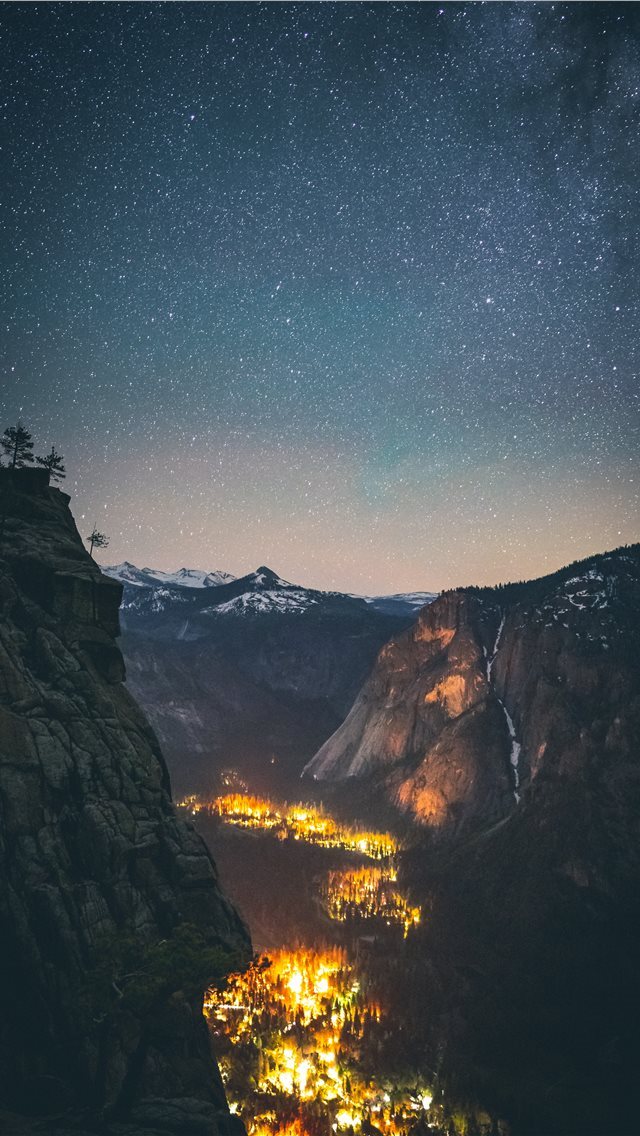 640x1136 aerial photography of mountain - fire iPhone Wallpaper