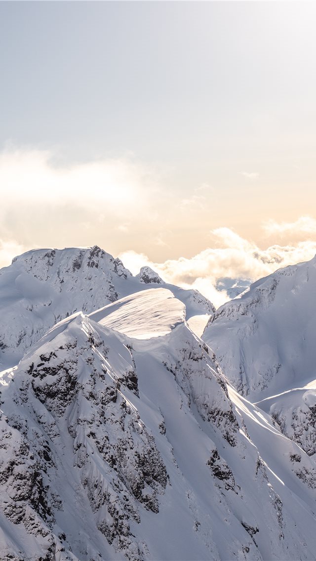 640x1136 mountains covered by snow at daytime -  iPhone Wallpaper