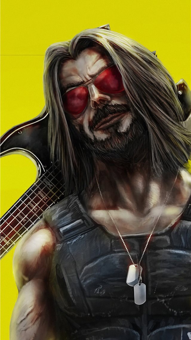 640x1136 cyberpunk 2077 keanu reeves art - artwork iPhone Wallpaper
