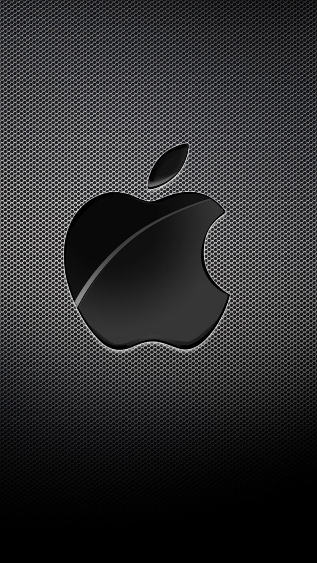 640x1136 Apple Black Background -  iPhone Wallpaper