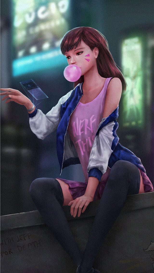 640x1136 dva overwatch casual - overwatch iPhone Wallpaper