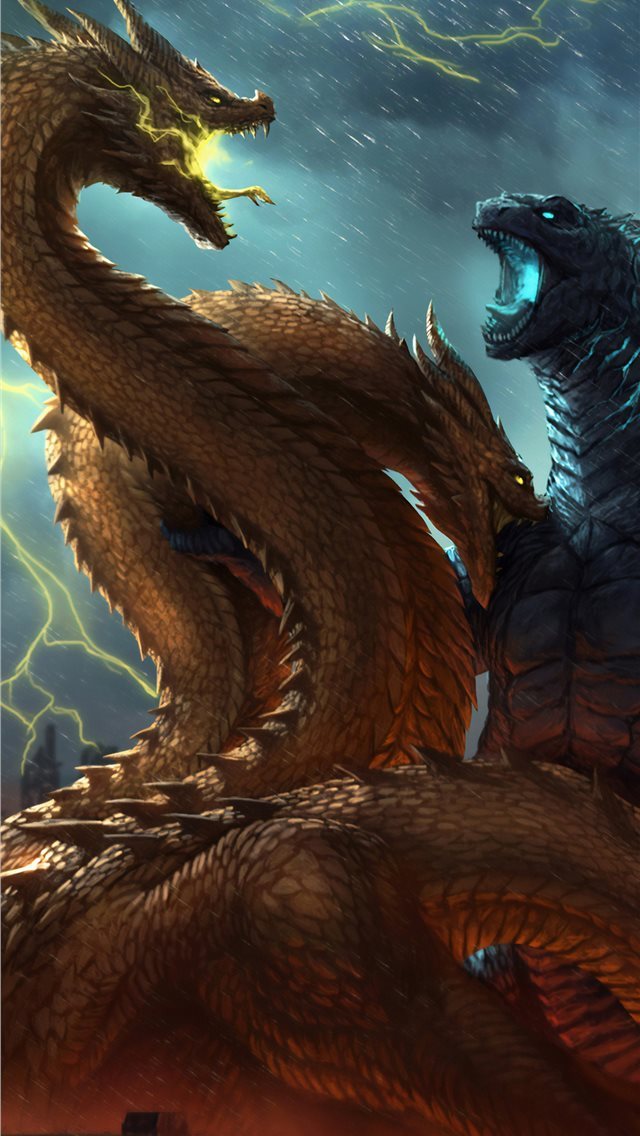 640x1136 godzilla king of the monsters fanposter 4k - dragon iPhone Wallpaper