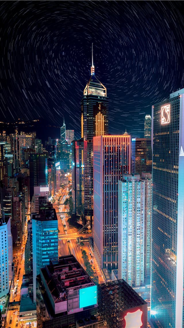 640x1136 New York City during nighttime - hong kong iPhone Wallpaper