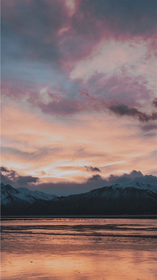 640x1136 black mountain in front of body of water -  iPhone Wallpaper