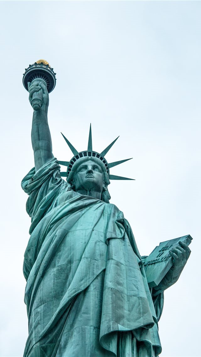 640x1136 low angle photography of Statue of Liberty - united states iPhone Wallpaper