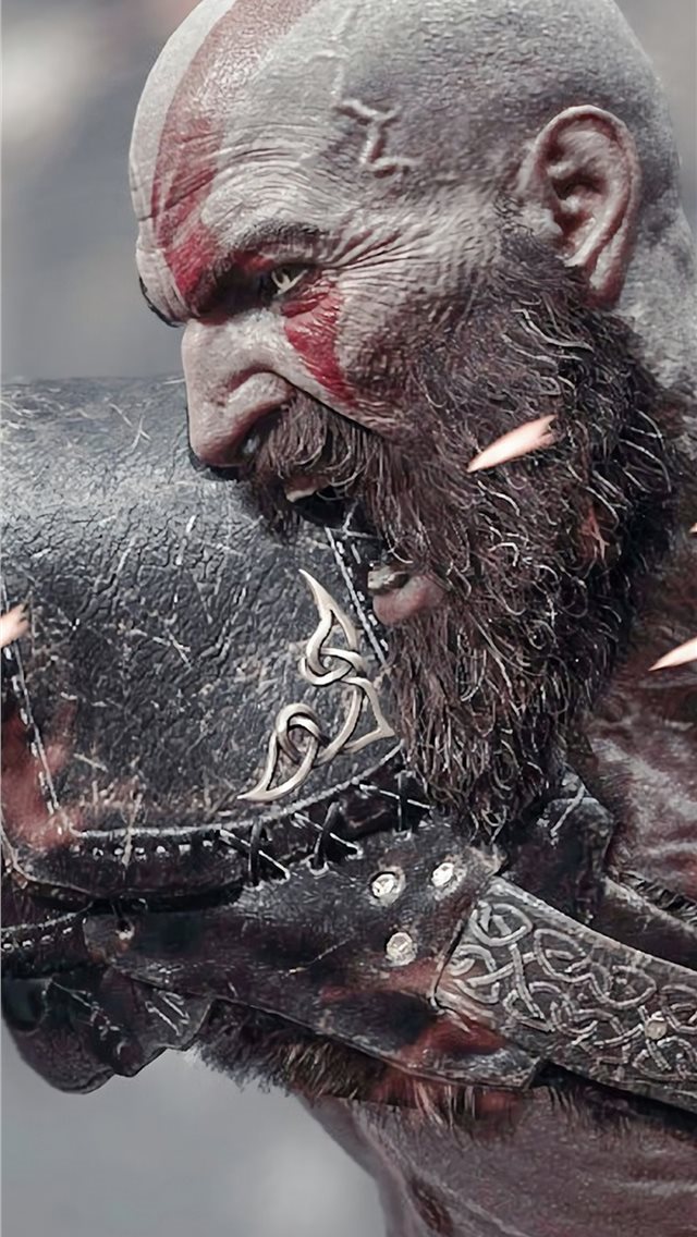 640x1136 kratos digital art 4k - ps games iPhone Wallpaper