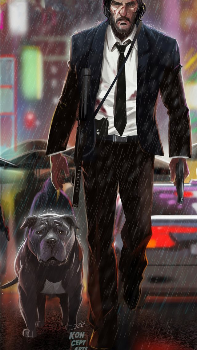 640x1136 john wick 3 art - artwork iPhone Wallpaper